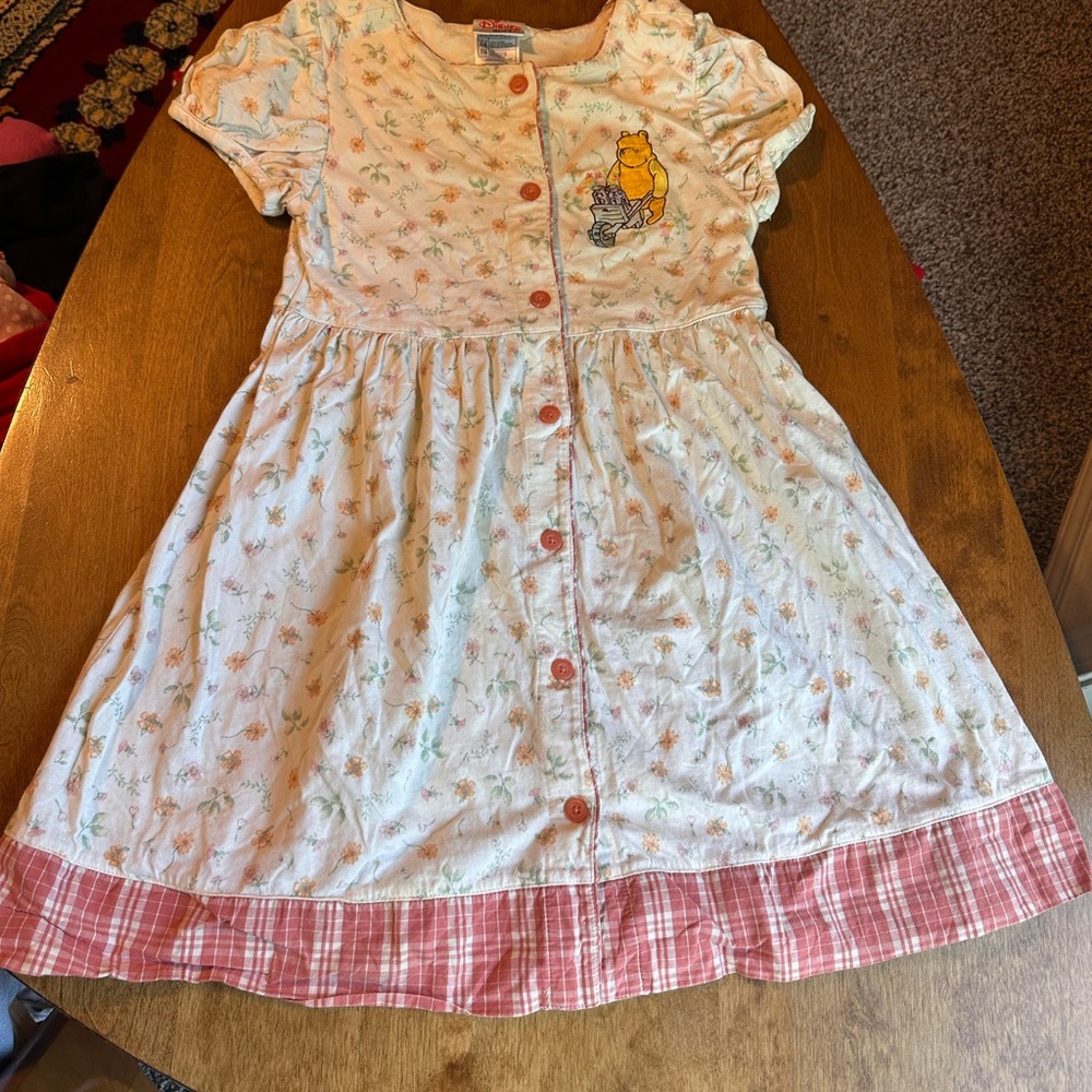 Kids Floral Dress with Winnie The Pooh